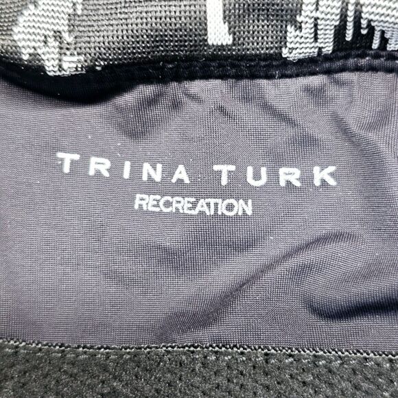 Trina Turk Recreation Bathing Suit Top Womens XL Black Orange Gray White Tankini - Picture 3 of 11